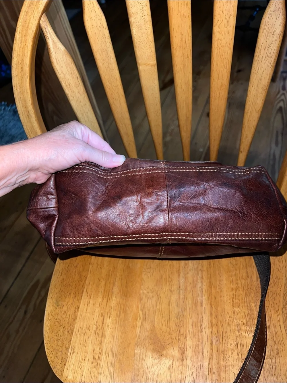 Jack Georges Hobo Bag w/Front Pocket Voyager Collection Buffalo Leather Purse